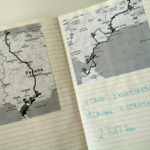 Reisejournal mit Landkarte Route